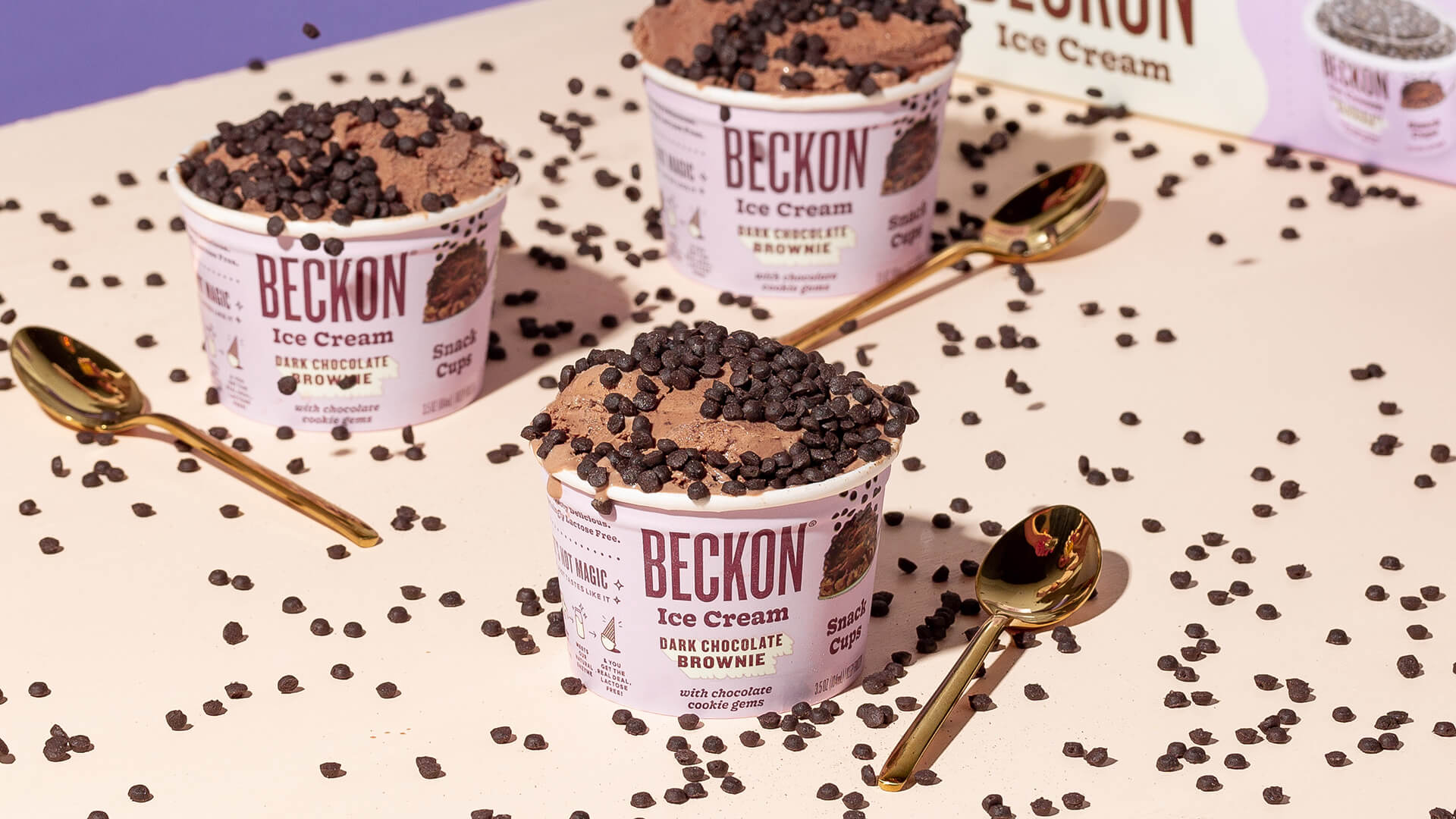 Beckon Lactose-Free Dark Chocolate Brownie Snack Cups
