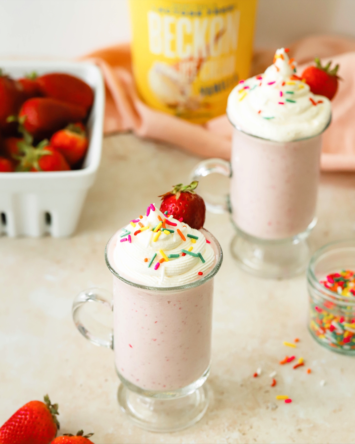 Lactose-Free Classic Strawberry Milkshake