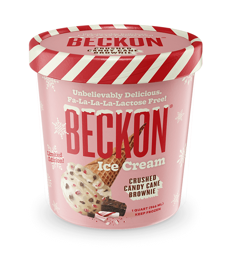 beckon ice cream crushed candy cane brownie