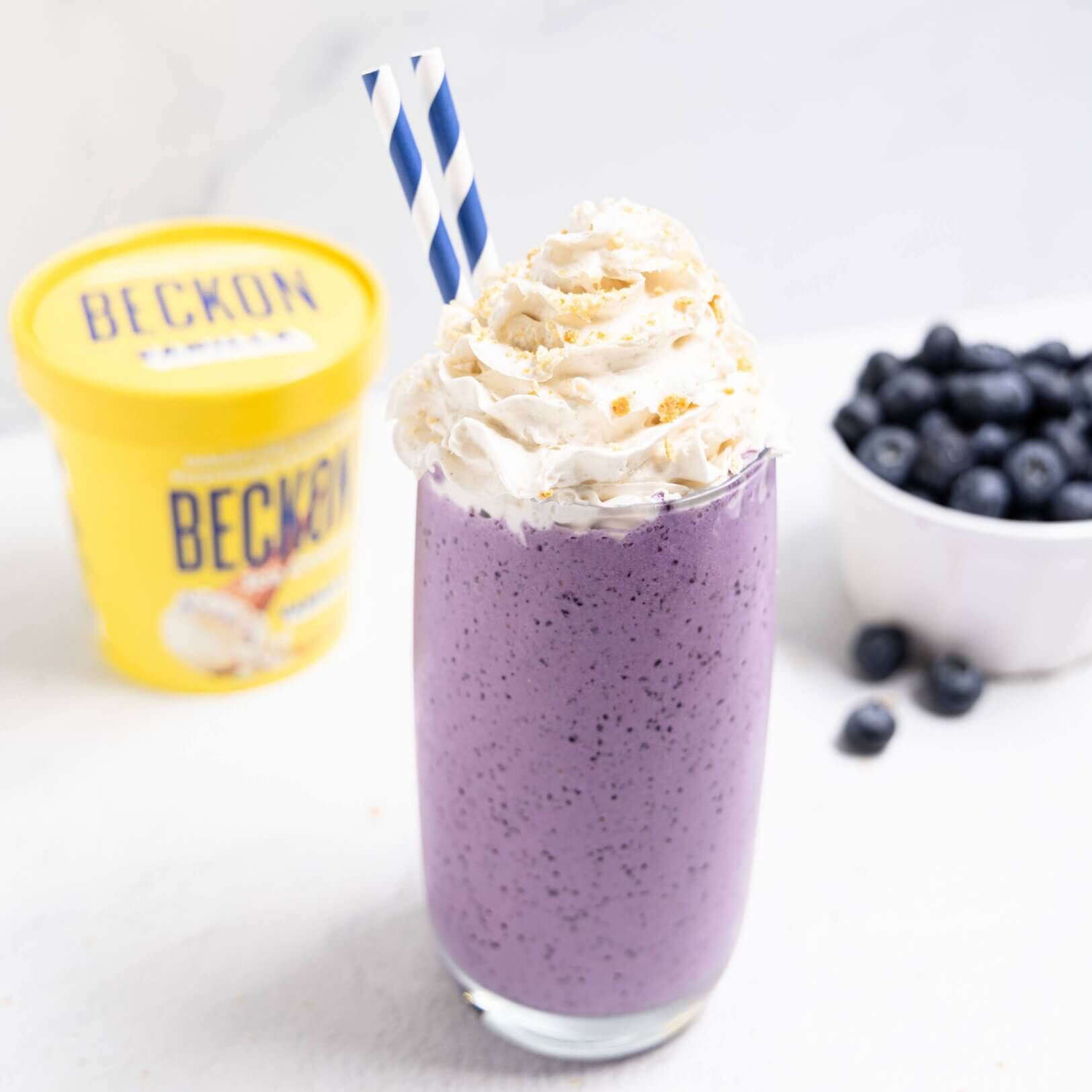 Lactose Free Blueberry Milkshake